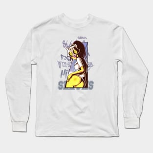 Dope Slluks dancing girl character looking for trouble drawing Long Sleeve T-Shirt